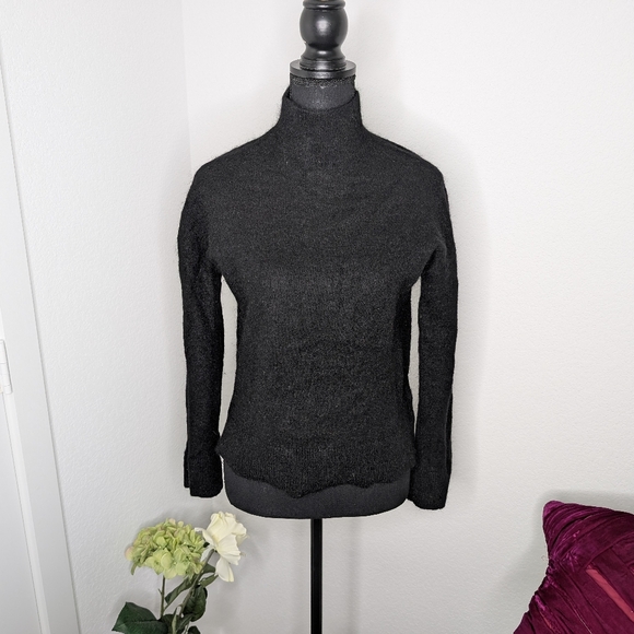 💘 & Other Stories Black Mohair Mock Neck Sweater - Picture 2 of 5